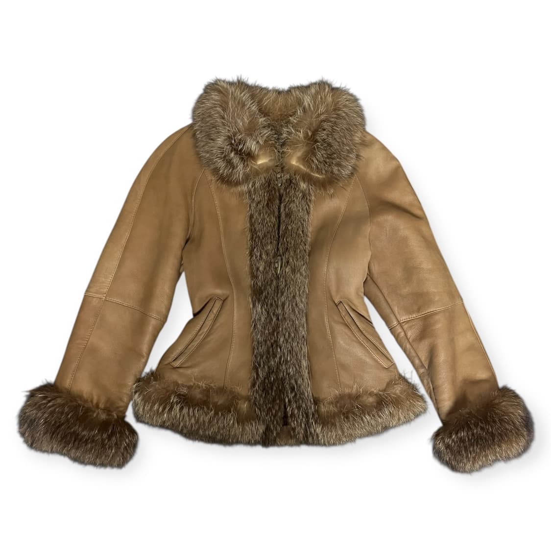 삼미모피 천연 양모피 갸루 무스탕 퍼 자켓 상품이미지1