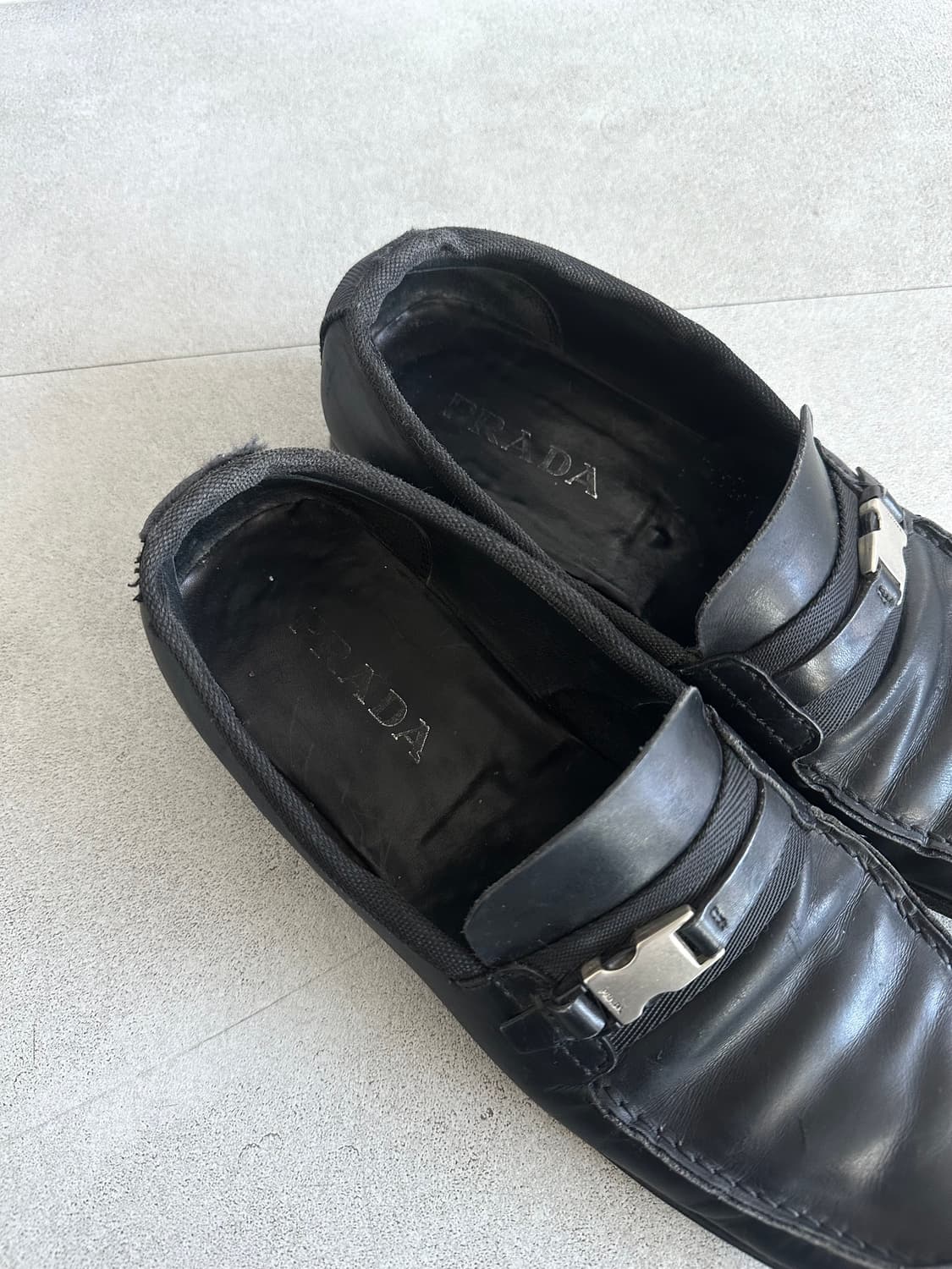 프라다 00s 아카이브 스퀘어토 버클 로퍼 상품이미지6