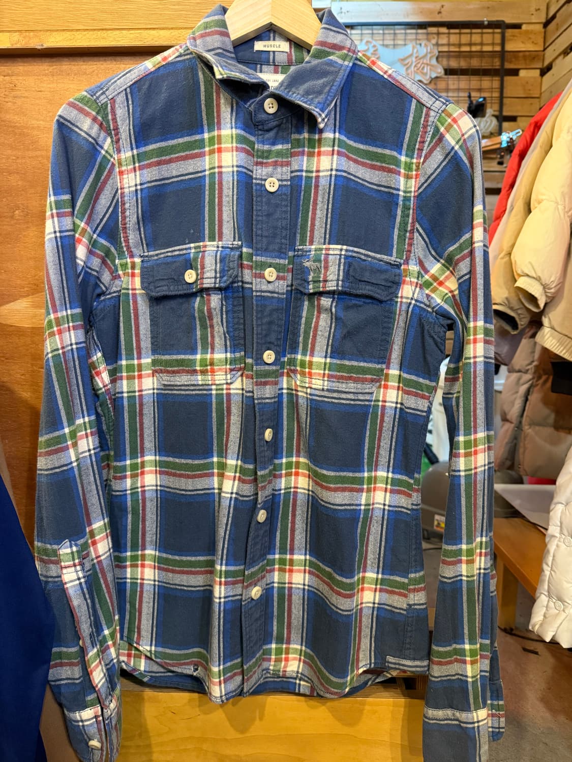 아베크롬비 블루 체크셔츠 상품이미지1