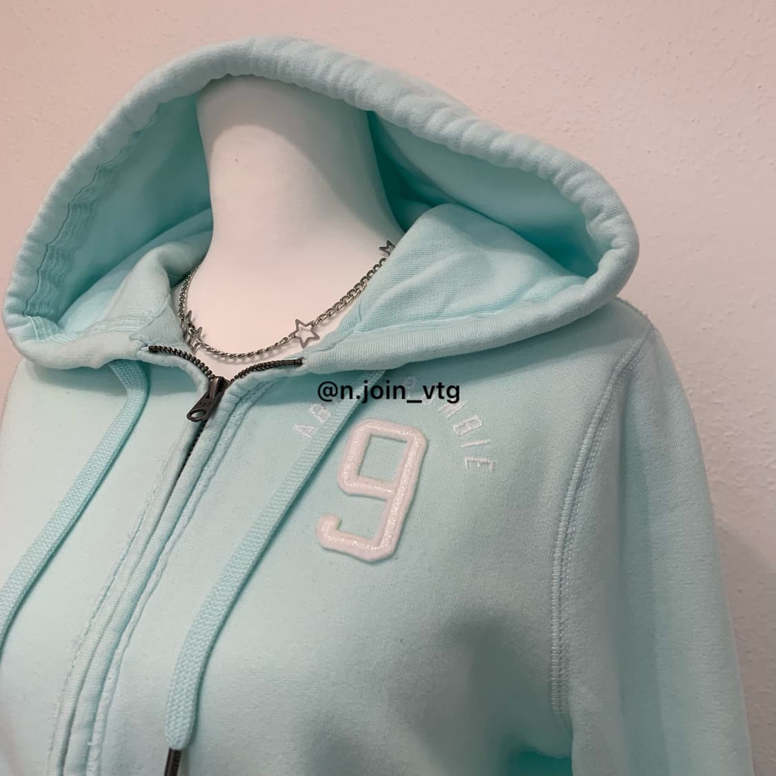 아베크롬비 하늘 민트 후드집업 상품이미지2