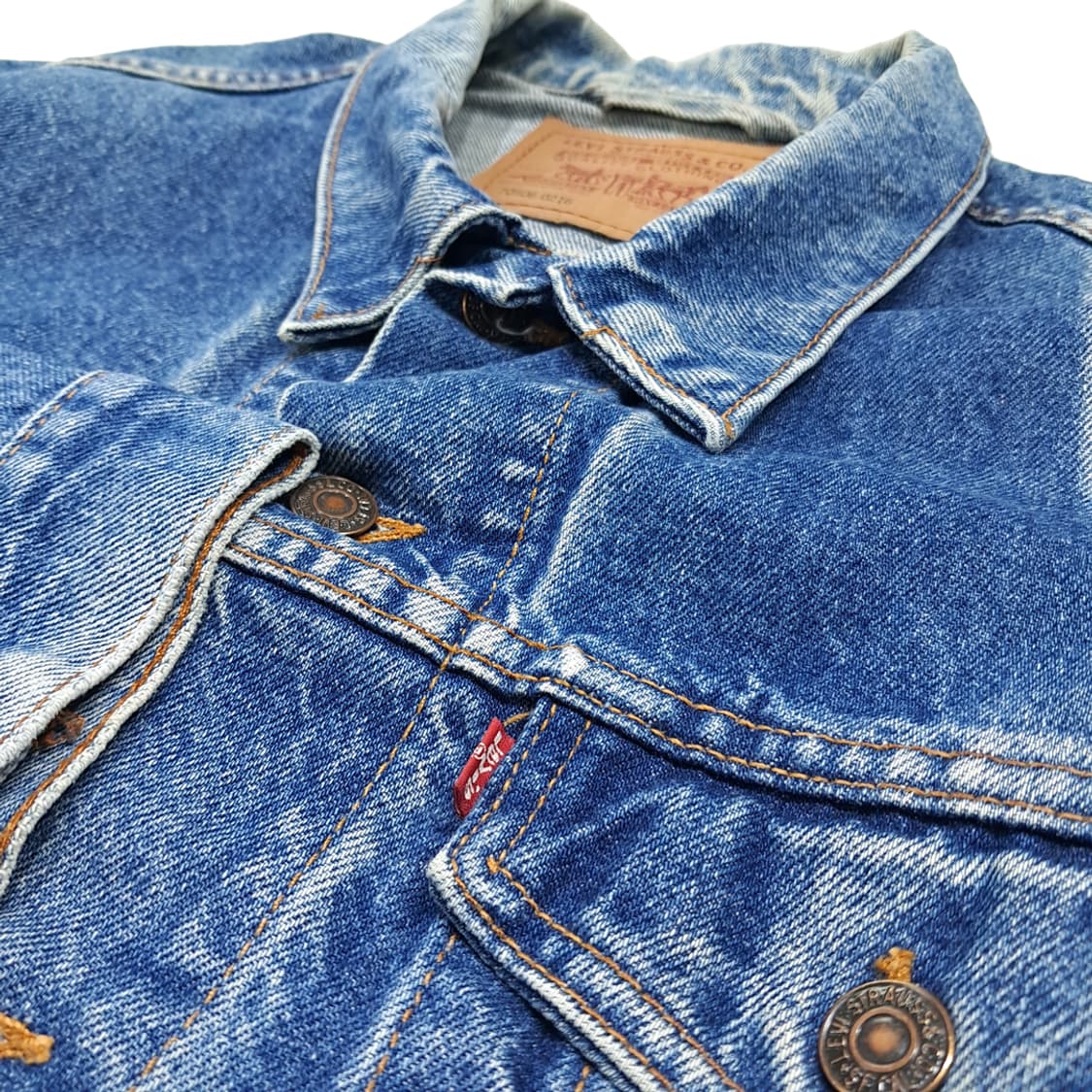 CL872 XL 리바이스 80s 90s 미국판 4포켓 인디고 데님 자켓 상품이미지4