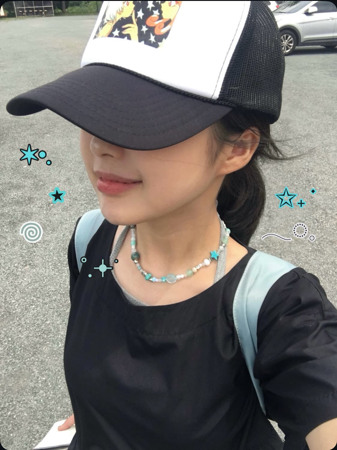 Mint starry necklace ✧༚。 상품이미지2
