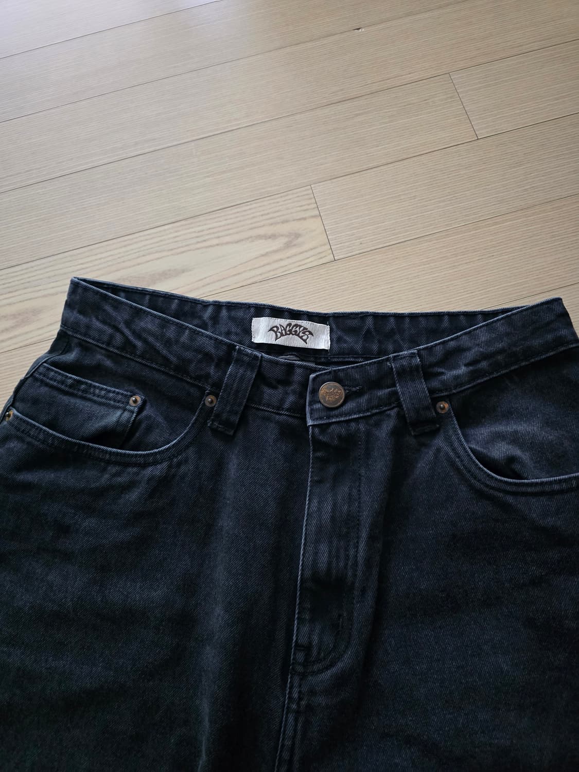 배기스 BAGGYS.UK 배기진 블랙 워시드 초판 32 상품이미지7