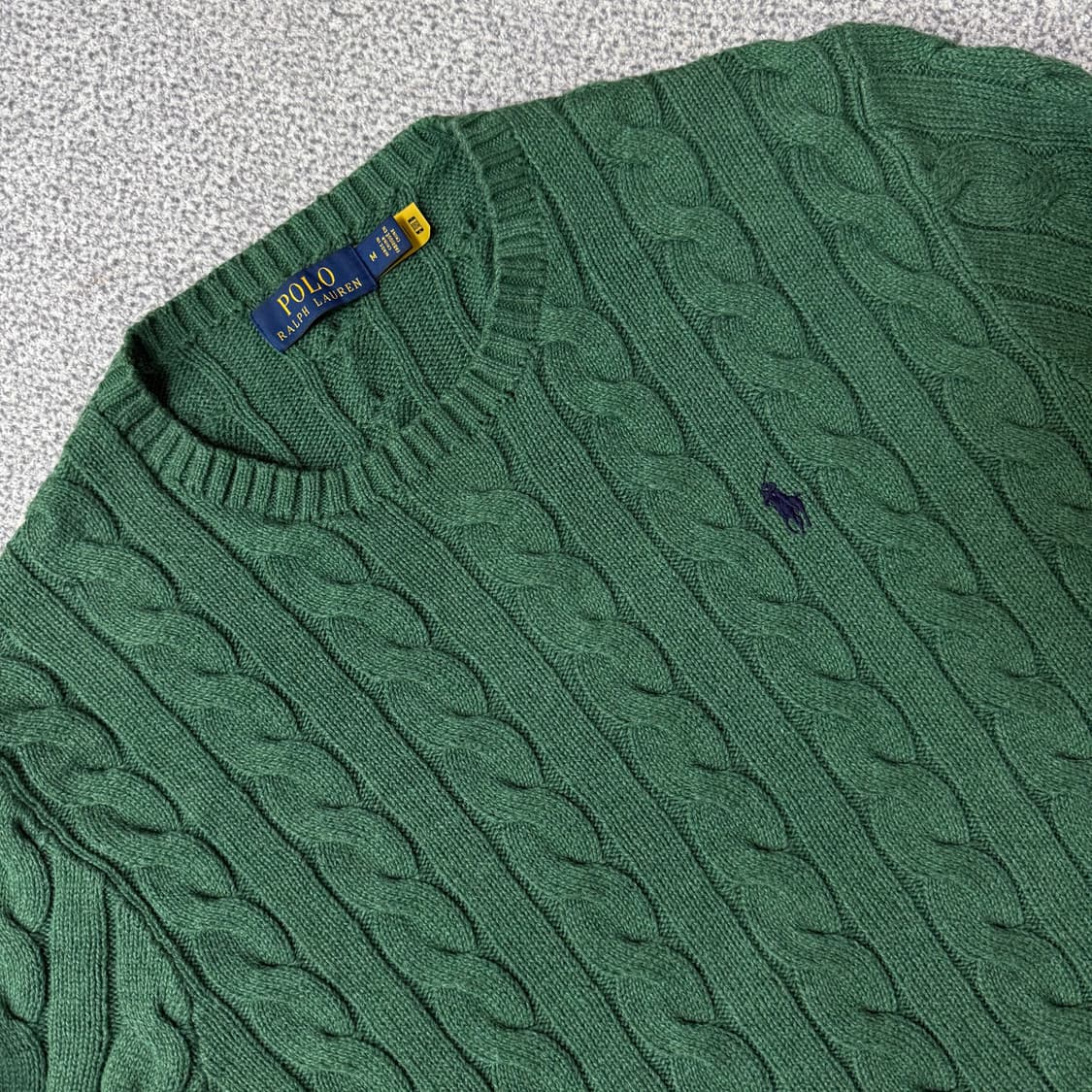 [정품 QR] 폴로 랄프로렌 꽈배기 니트 남성용 M 상품이미지3