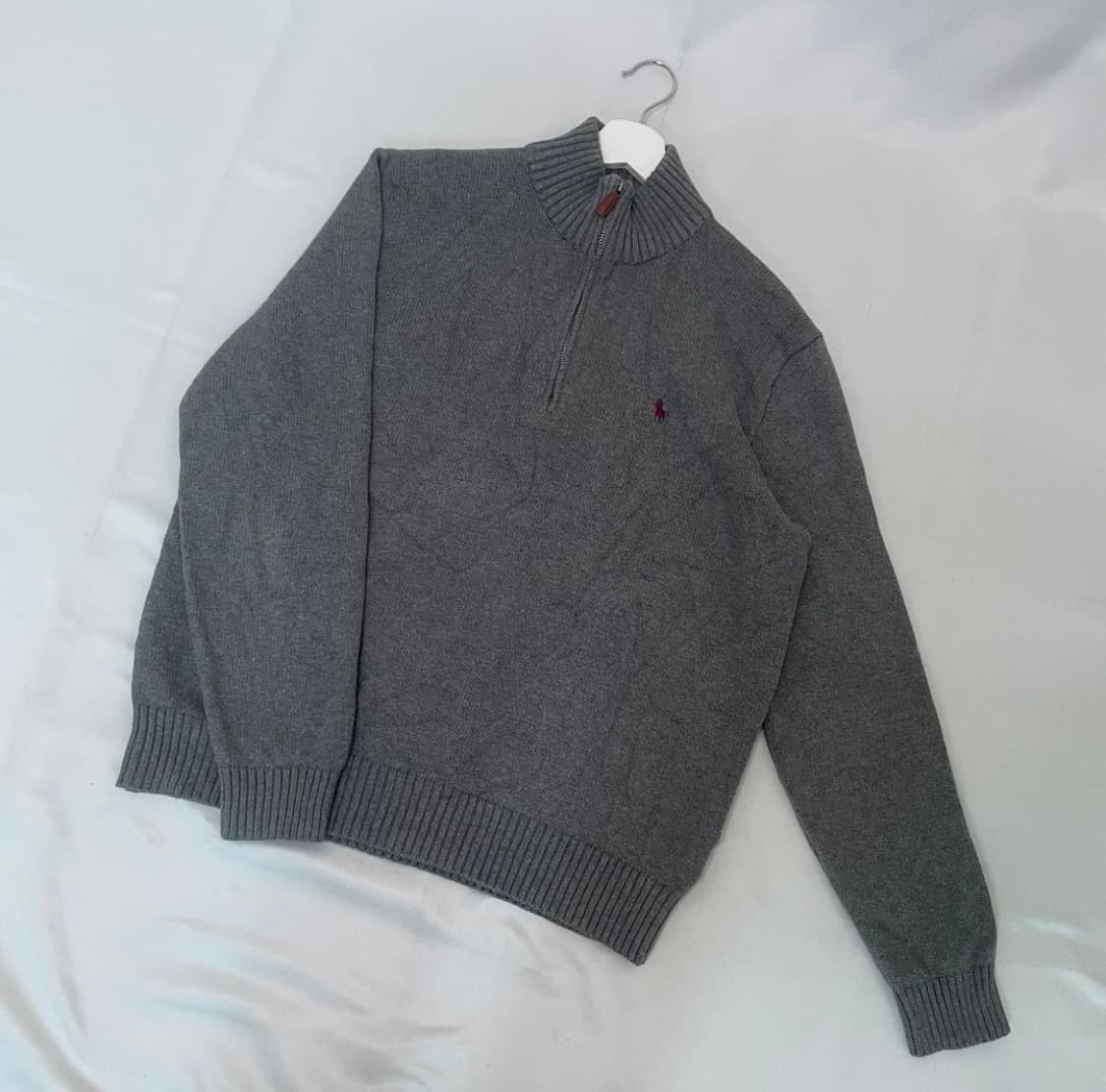 [L] 폴로 반집업 니트 상품이미지1