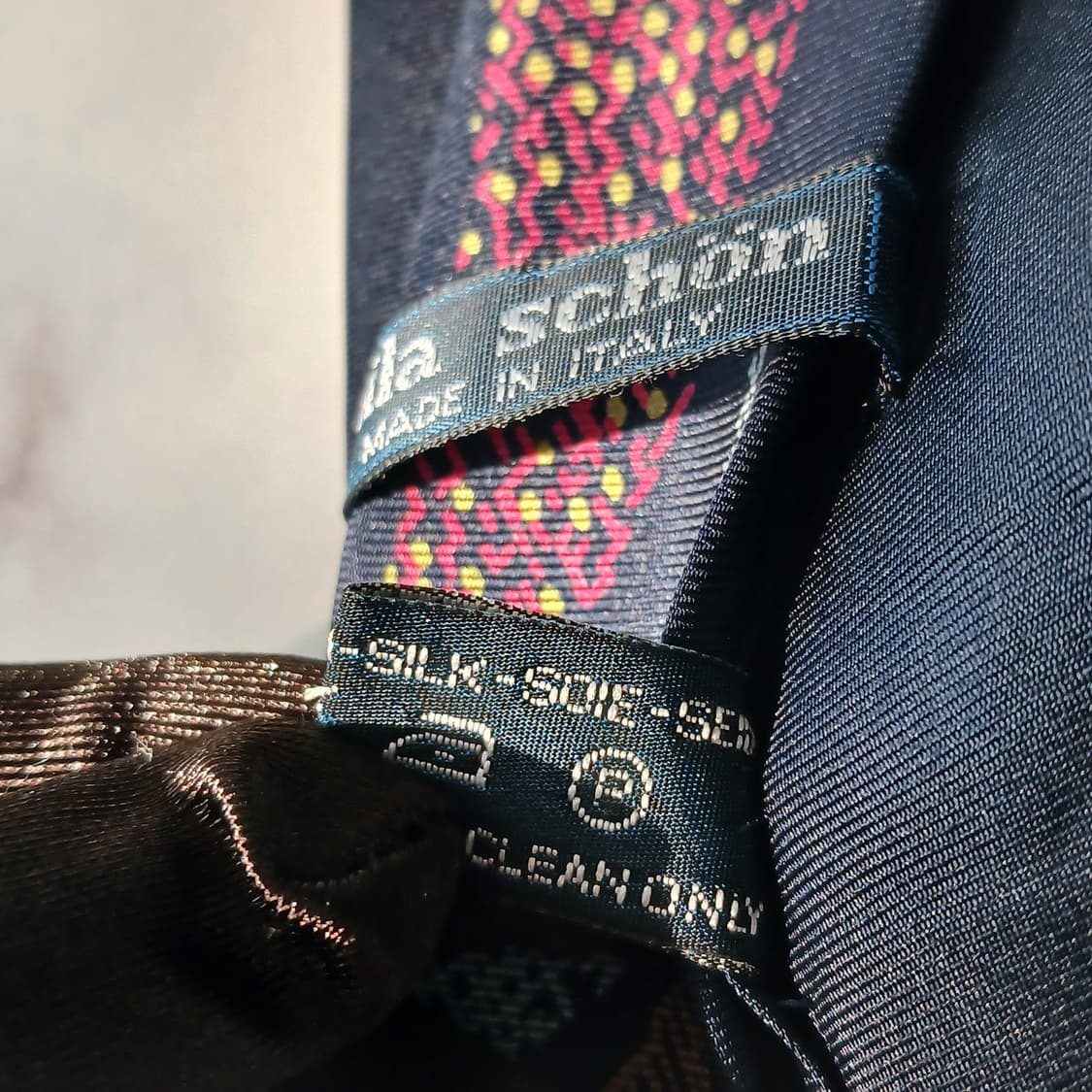 MILASCHON 밀라숀 실크 네이비 넥타이 8.7cm A등급 e806
 상품이미지9