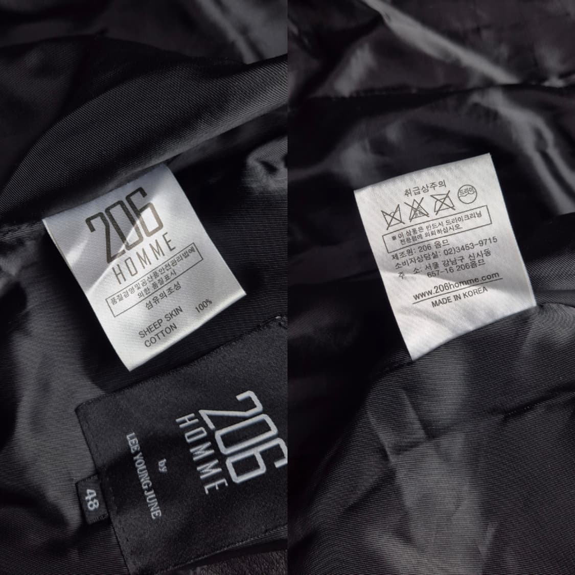 [48] 206HOMME 양가죽 라이더 자켓 상품이미지9