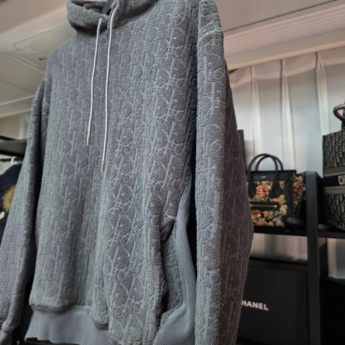 {클로젯}[XL]디올 오블리크 코튼 테리 자카드 후드티 상품이미지3