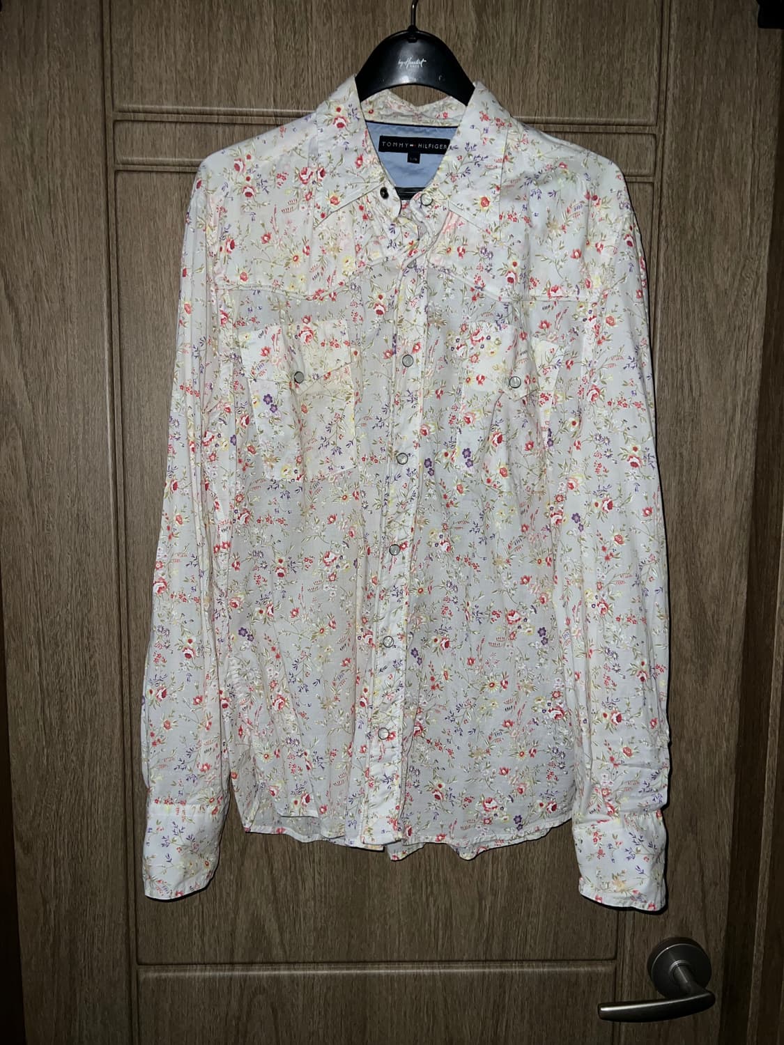 플로럴 화이트 웨스턴 셔츠 상품이미지1