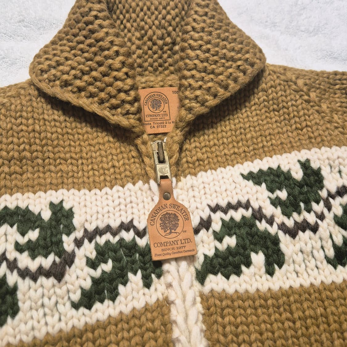 Canadian sweater 다람쥐 패턴 캐나다 코위찬 M 상품이미지6