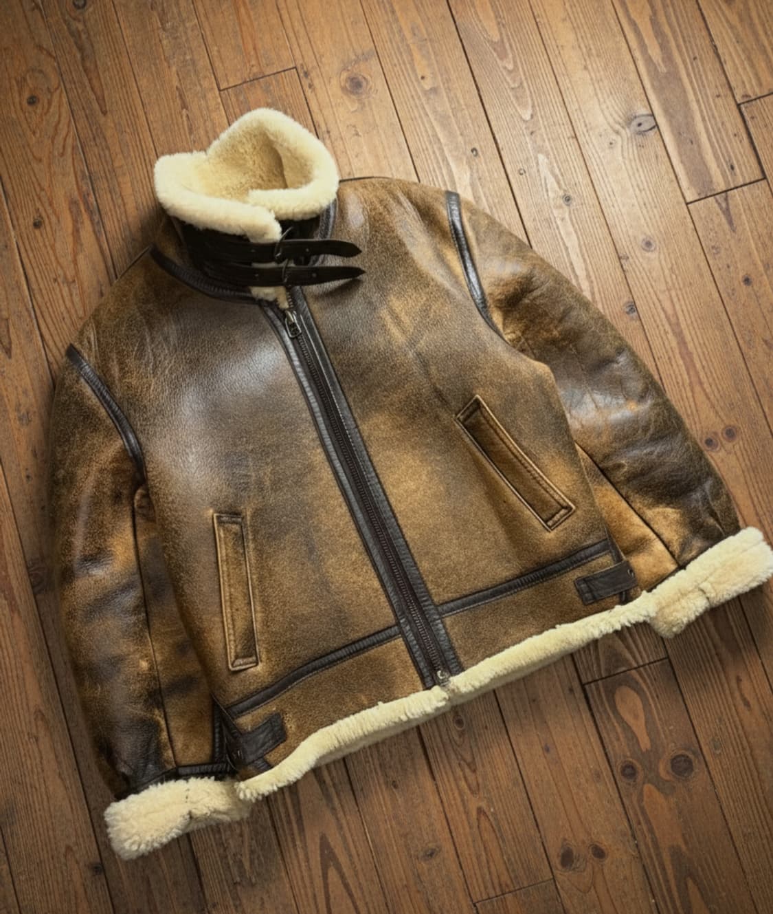 USA 미군 오리지날 양가죽 무스탕 B3 상품이미지1