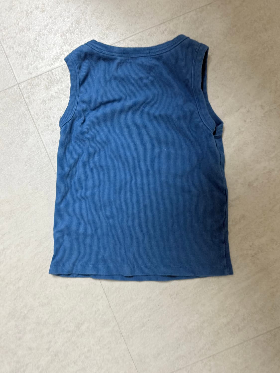 빈티지 블루 무지 나시 상품이미지2