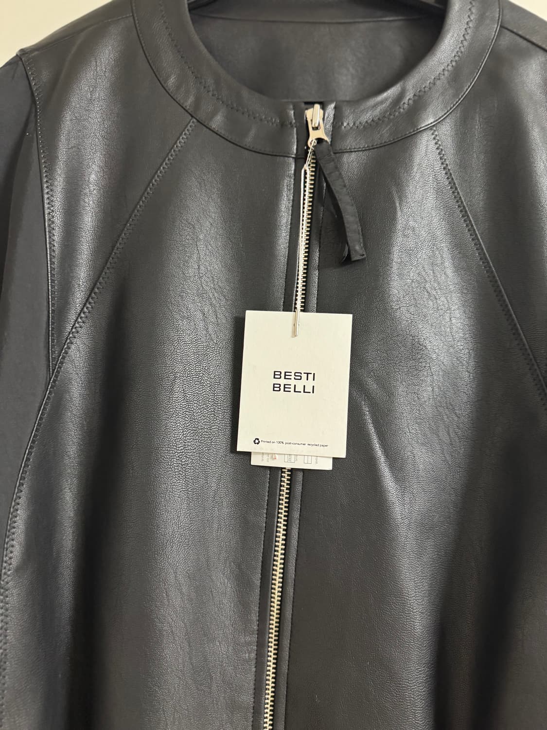 베스띠벨리 블랙 가죽 블루종 66 상품이미지3