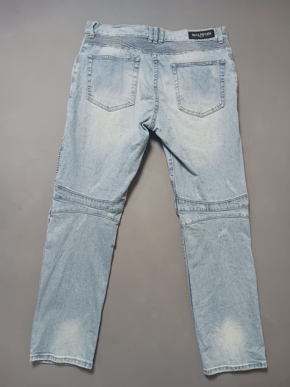 [36] 발망 연청 스크래치 바이커진 청바지 상품이미지7