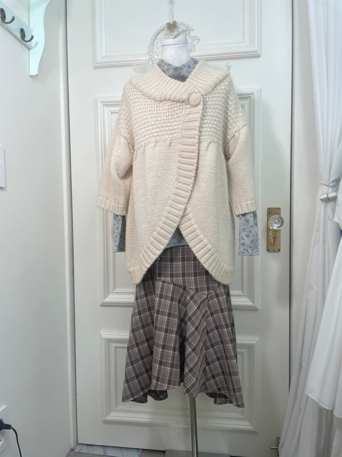 ivory one-button pleats point lovely car 상품이미지2