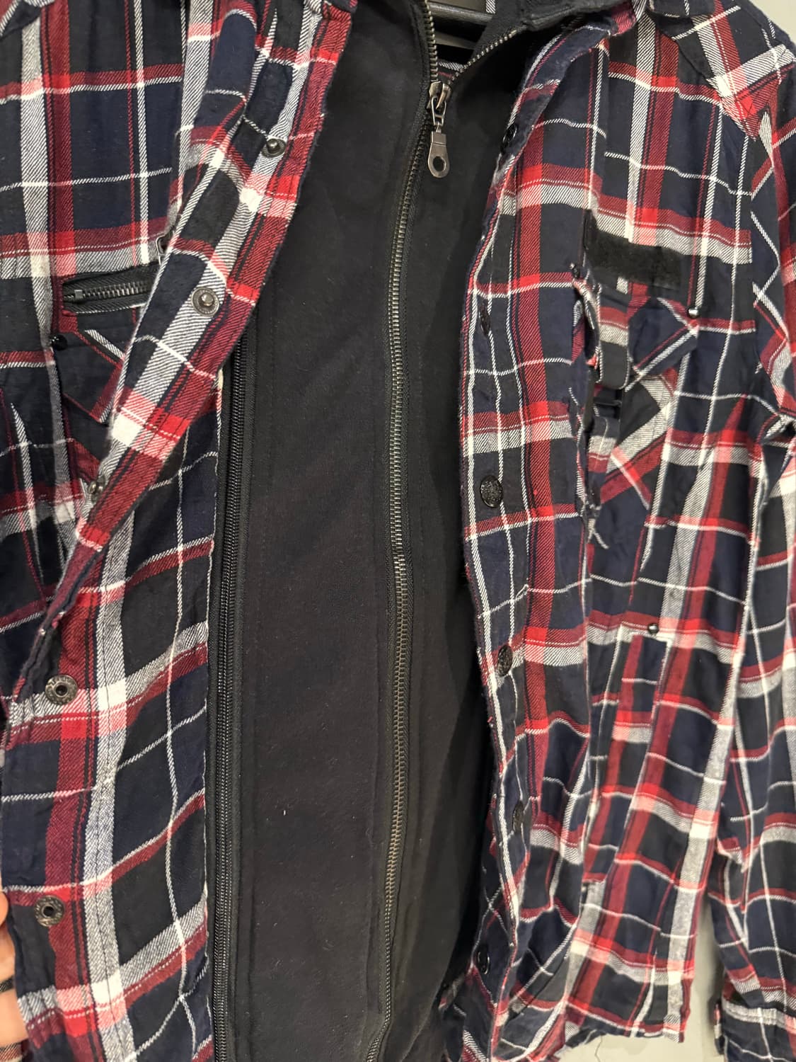 buckle pocket hood layered shirt 상품이미지8