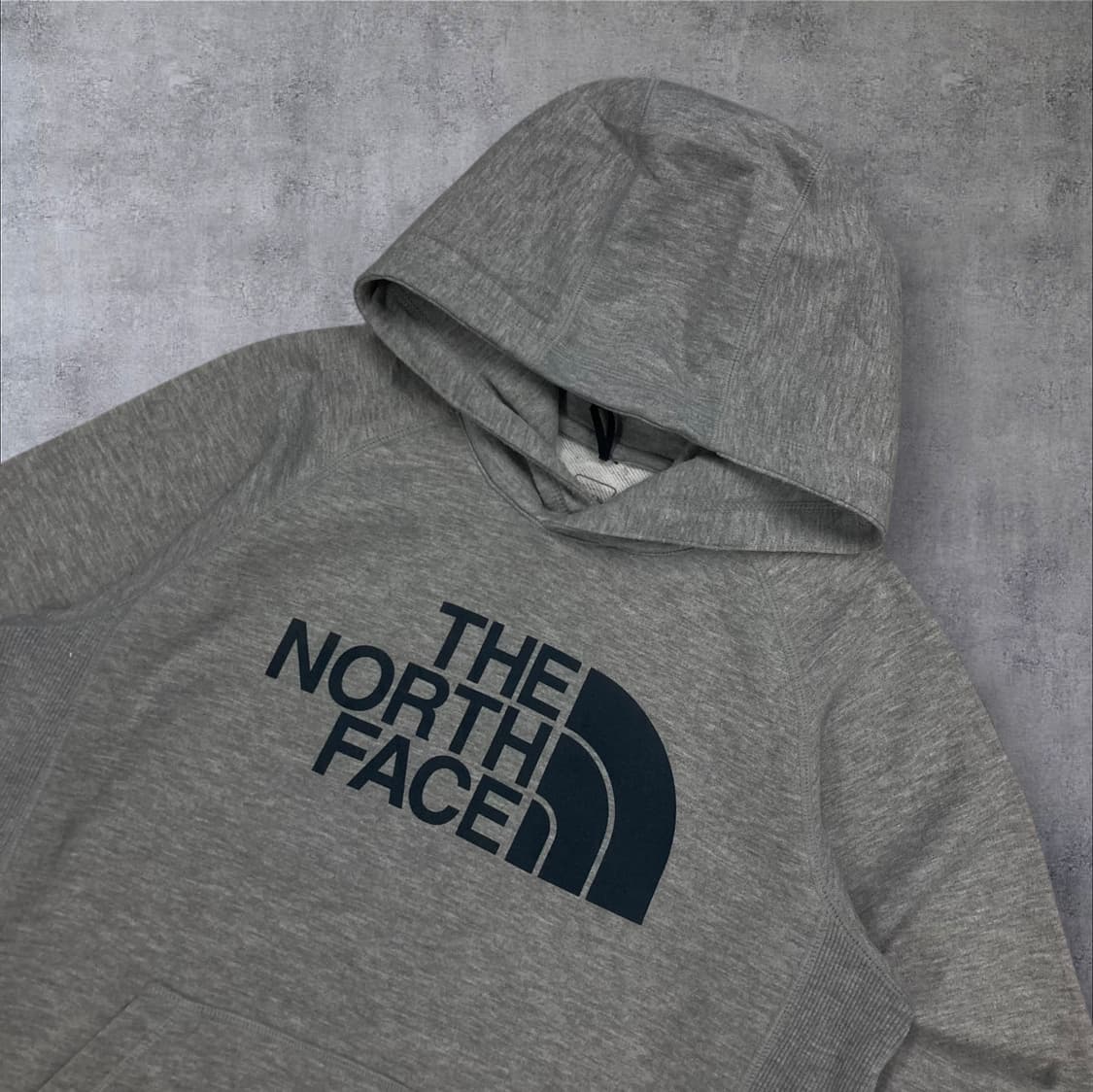 노스페이스 그레이 컬러 빅로고 후드티 상품이미지2