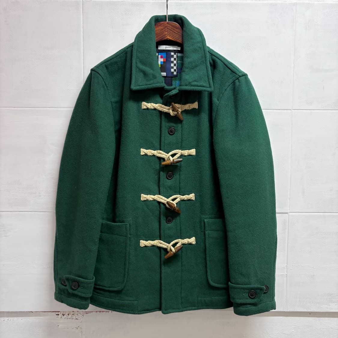 Graniph 그라니프 그린 더플 반코트 자켓  상품이미지1