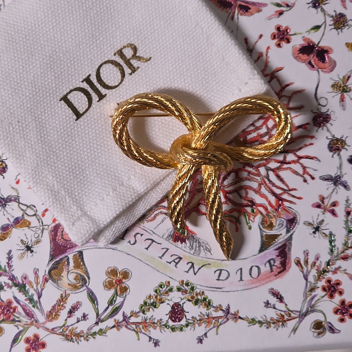 디올 빈티지 밧줄 리본 브로치 상품이미지2