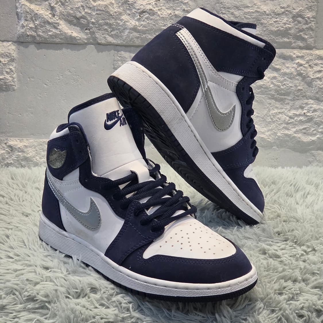 4q-6:나이키 에어 조던 1 하이 OG 미드나잇 네이비 (23.5cm) 상품이미지4