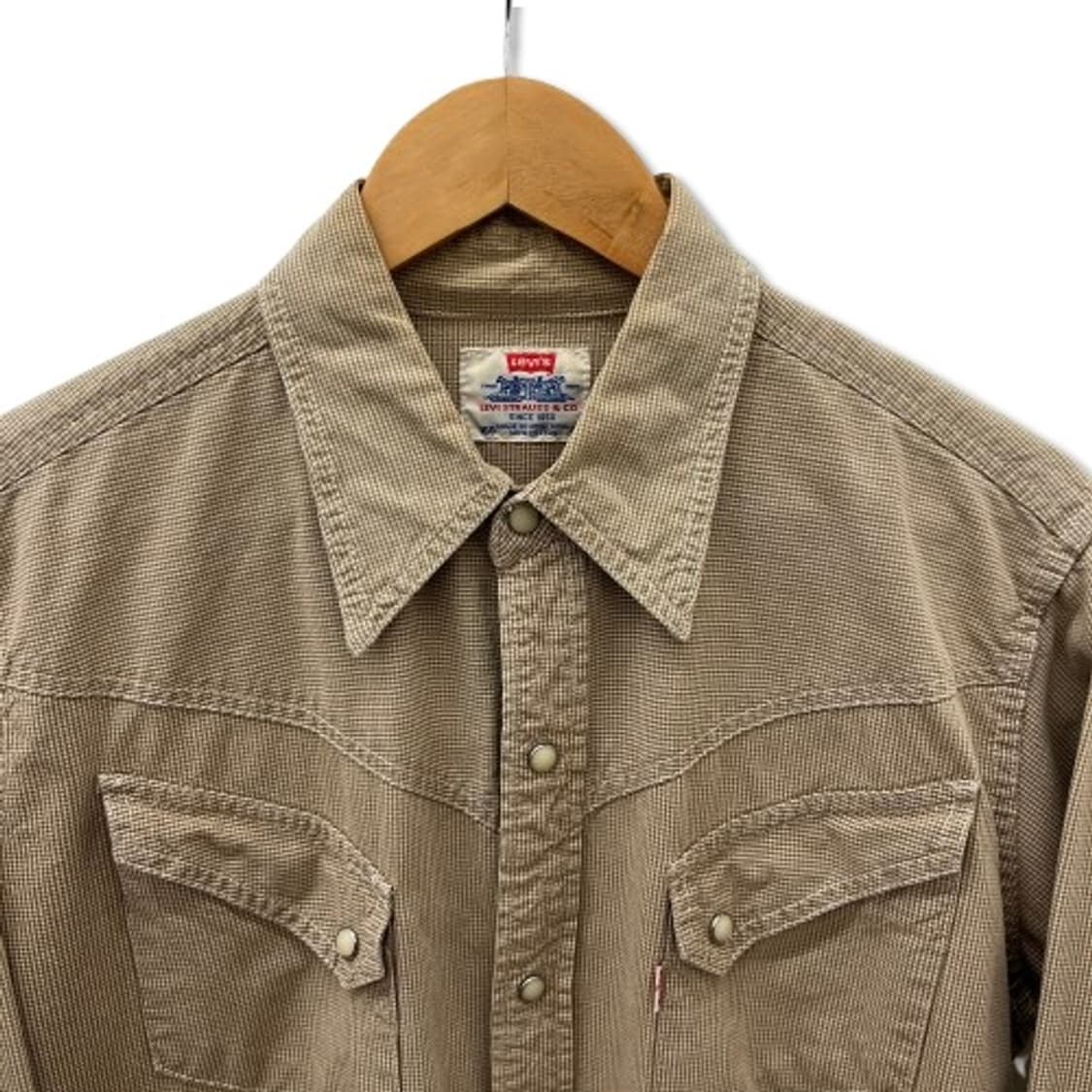 리바이스 베이지 체크 웨스턴 셔츠 상품이미지4