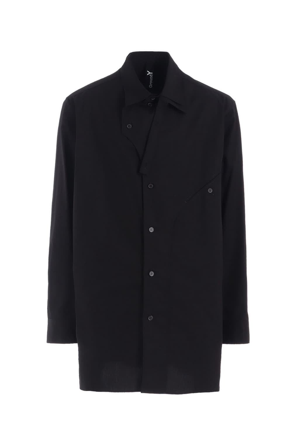 요지야마모토 롱셔츠 블랙 상품이미지1