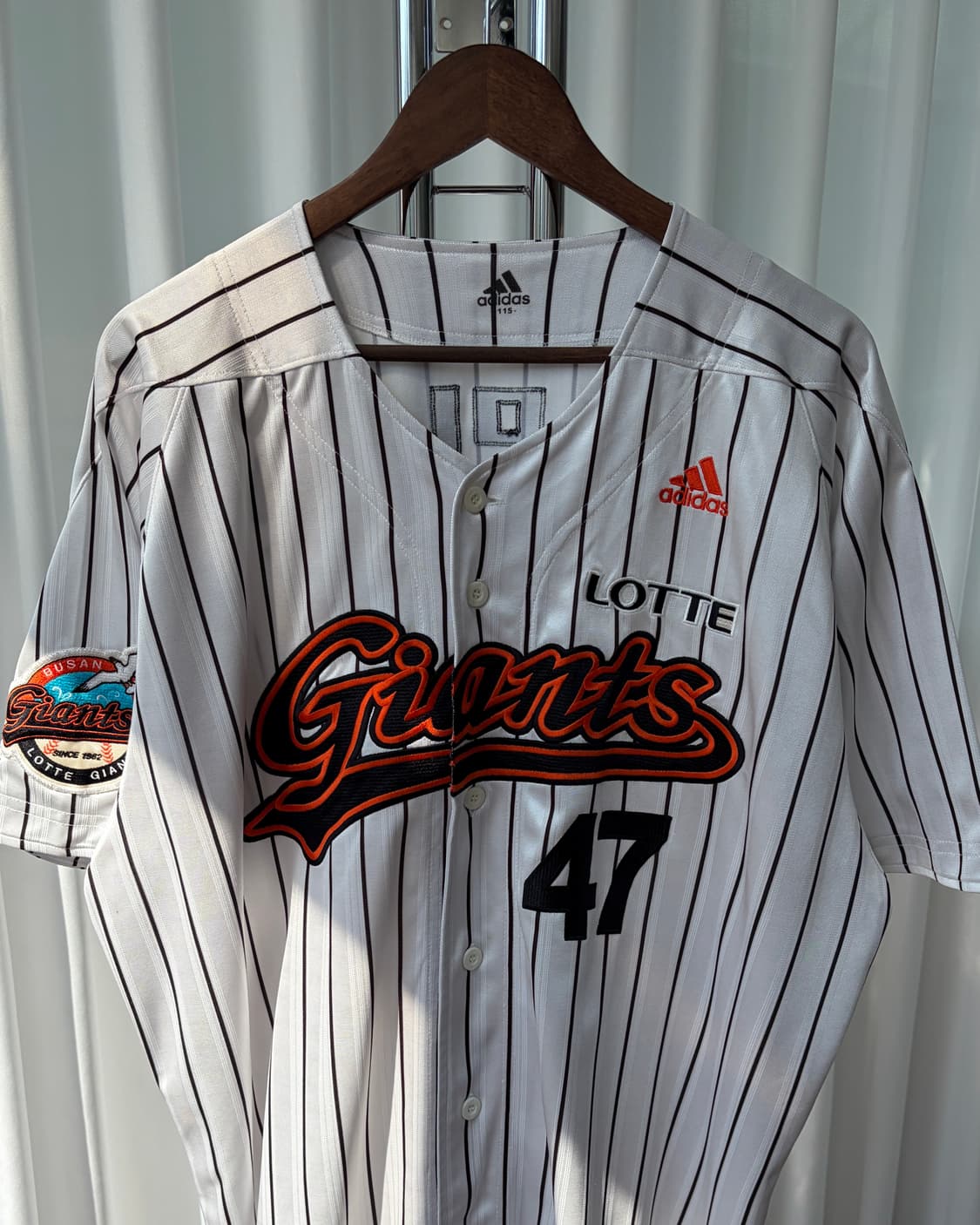 [115]롯데자이언츠 2012 아디다스 강민호 47번 야구 유니폼 상품이미지6