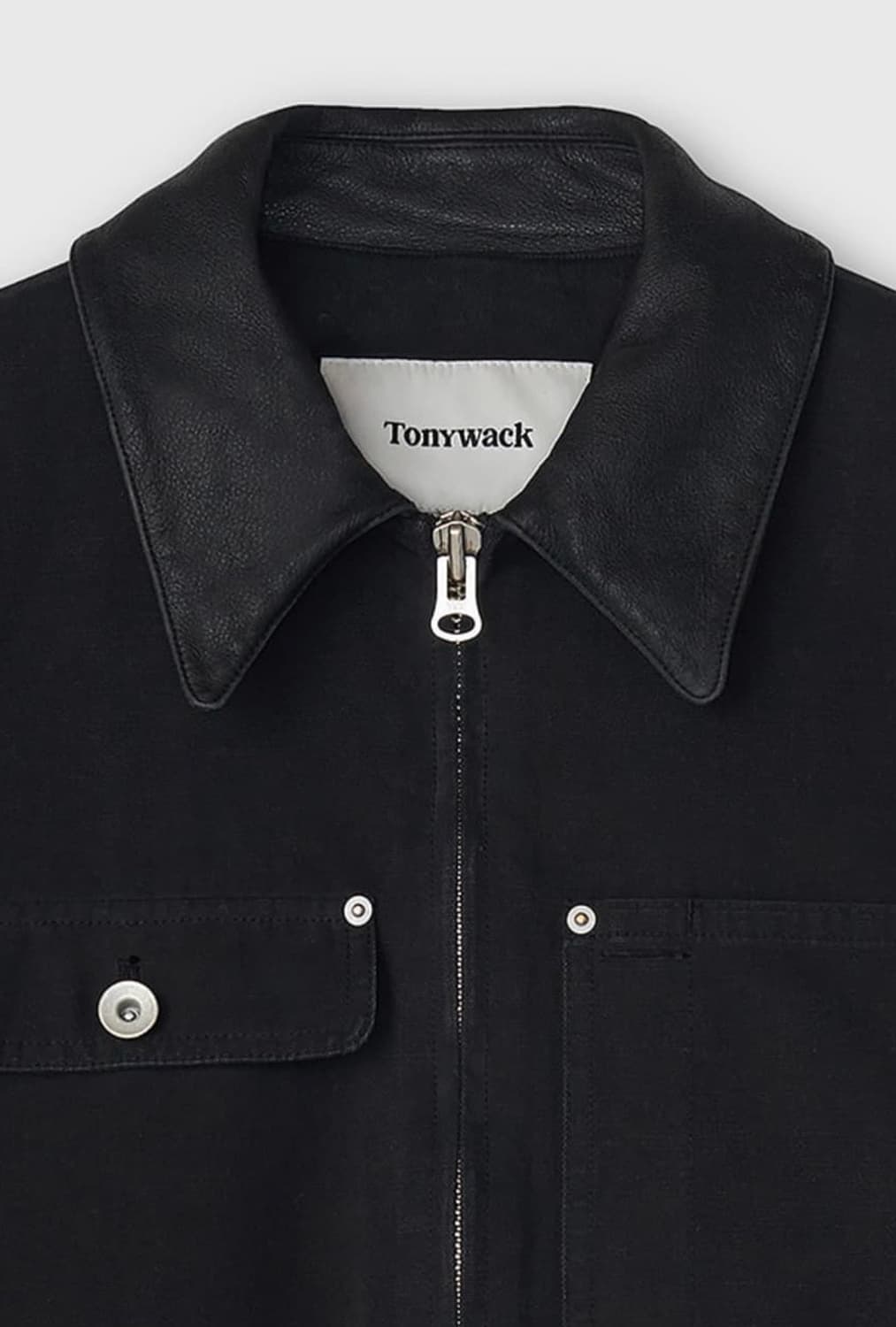 토니웩 레더 카라 가먼트 워싱 워크자켓 상품이미지4