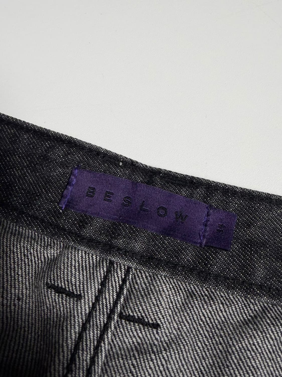 비슬로우 BESLOW 미들 지퍼 블랙 데님 팬츠 R2297 상품이미지7
