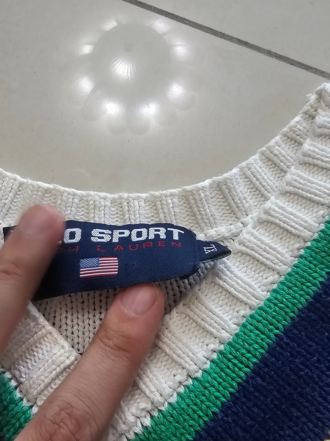 90s 폴로 스포츠 크리켓 니트 XL 상품이미지2
