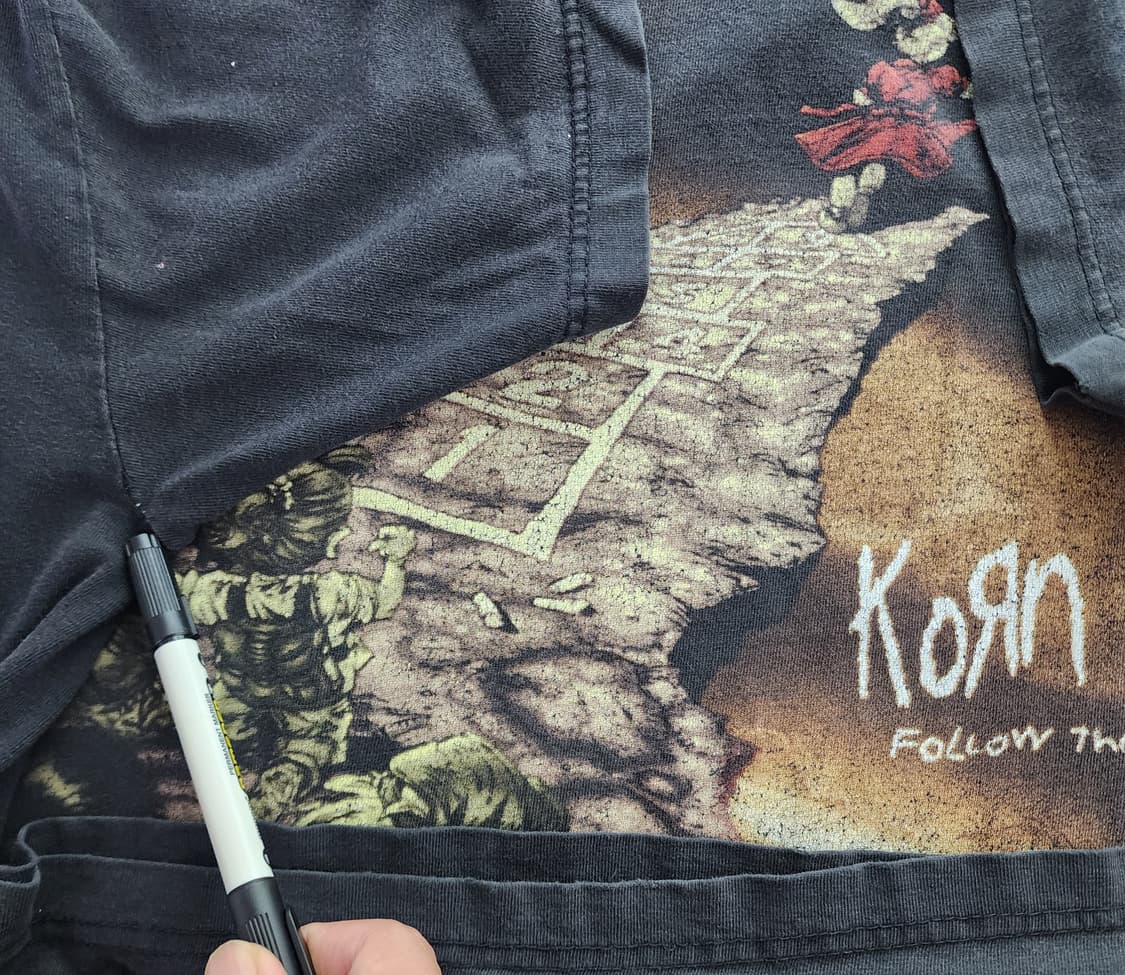 [L] 90s 콘 Korn 빈티지 밴드티 ver. 데미지 상품이미지6