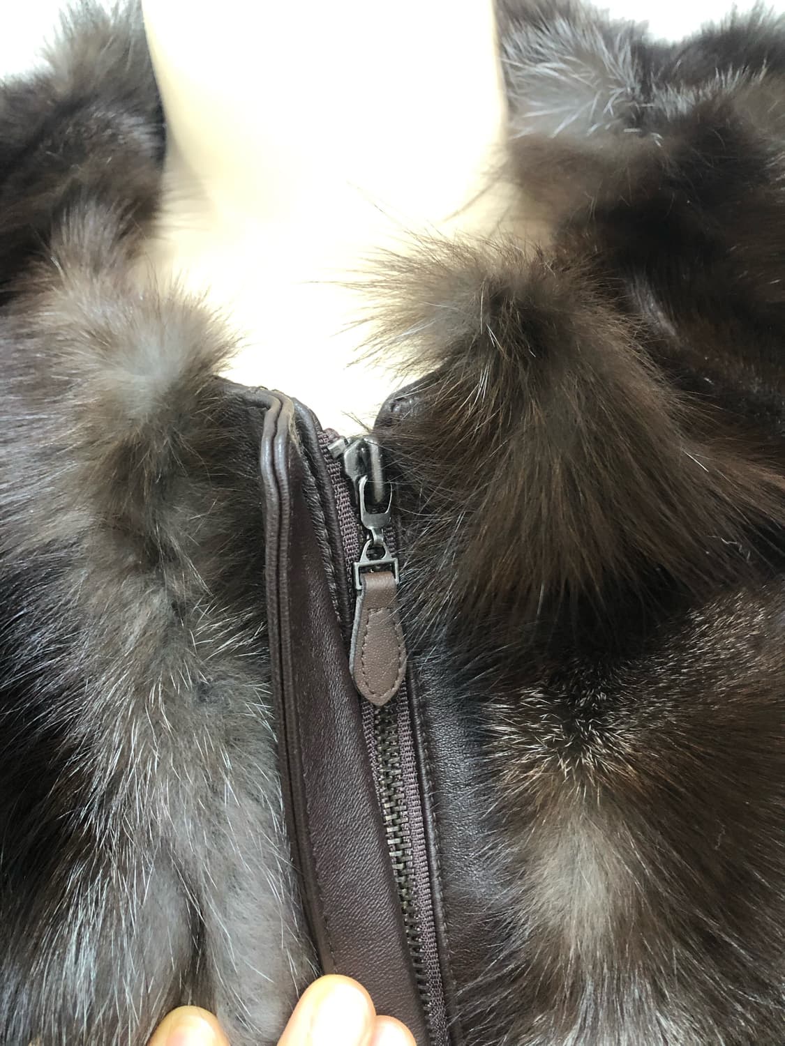 fox fur&lamb skin belted vest 상품이미지5