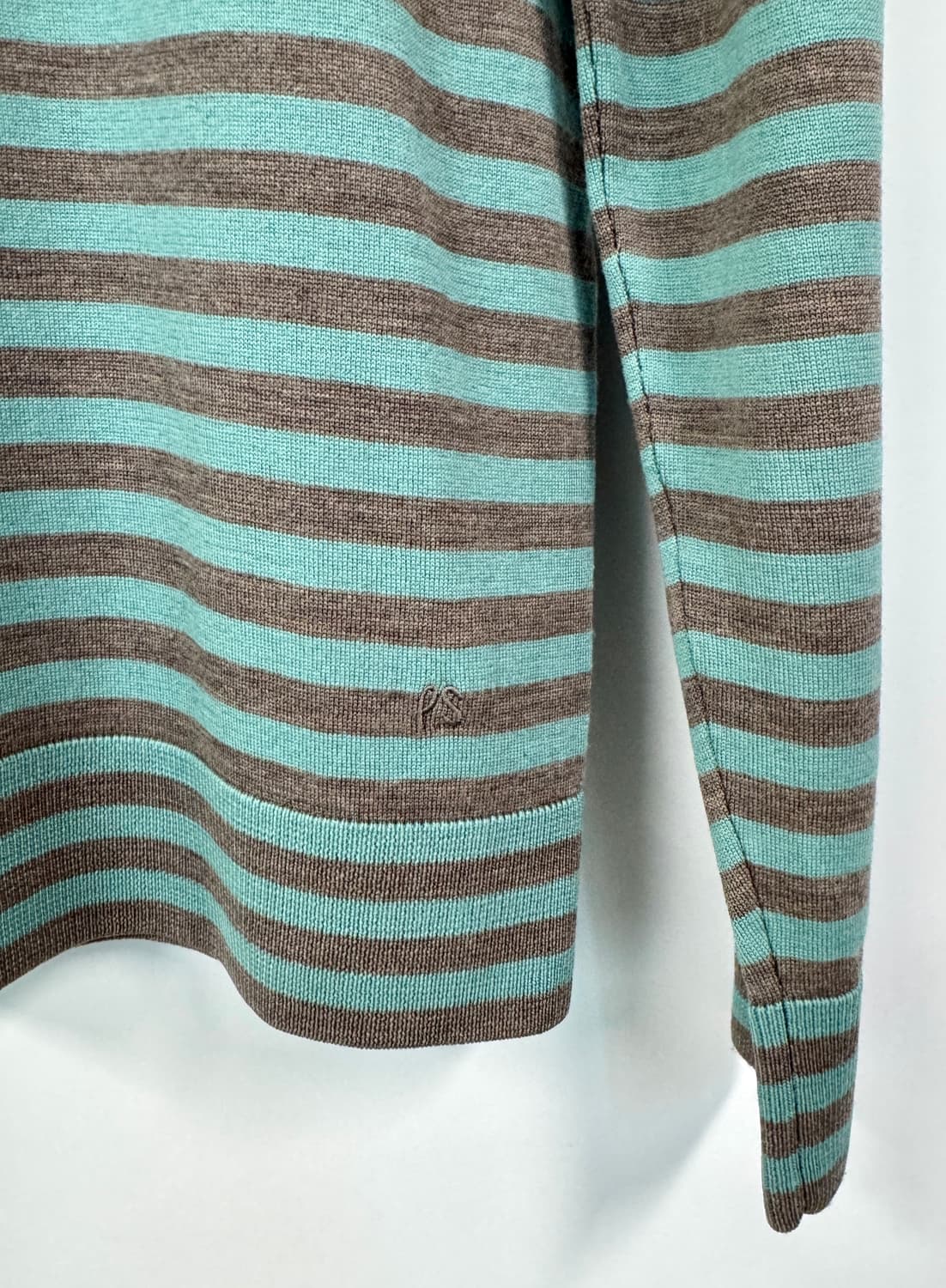 PAUL SMITH 폴스미스 그린 스트라이프 메리노울 니트 S 상품이미지4