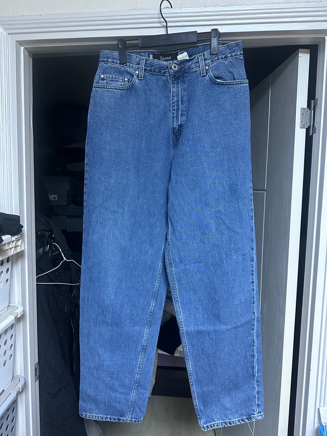 [34X32] 90s 빈티지 리바이스 실버탭 루즈 중청 상품이미지1