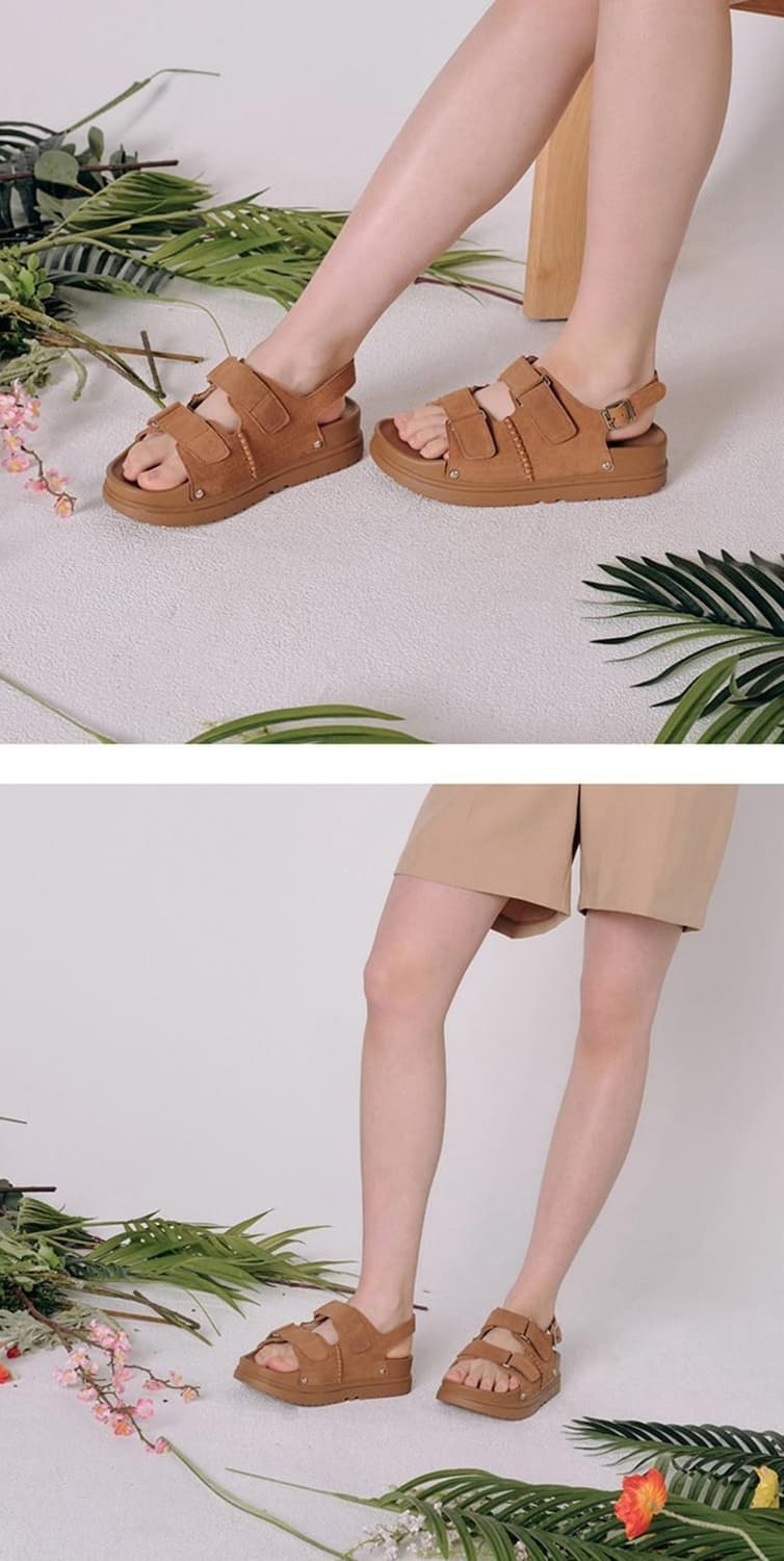 브루마스 소가죽 스웨이드 디아나 여성 키높이 샌들 245cm 상품이미지7