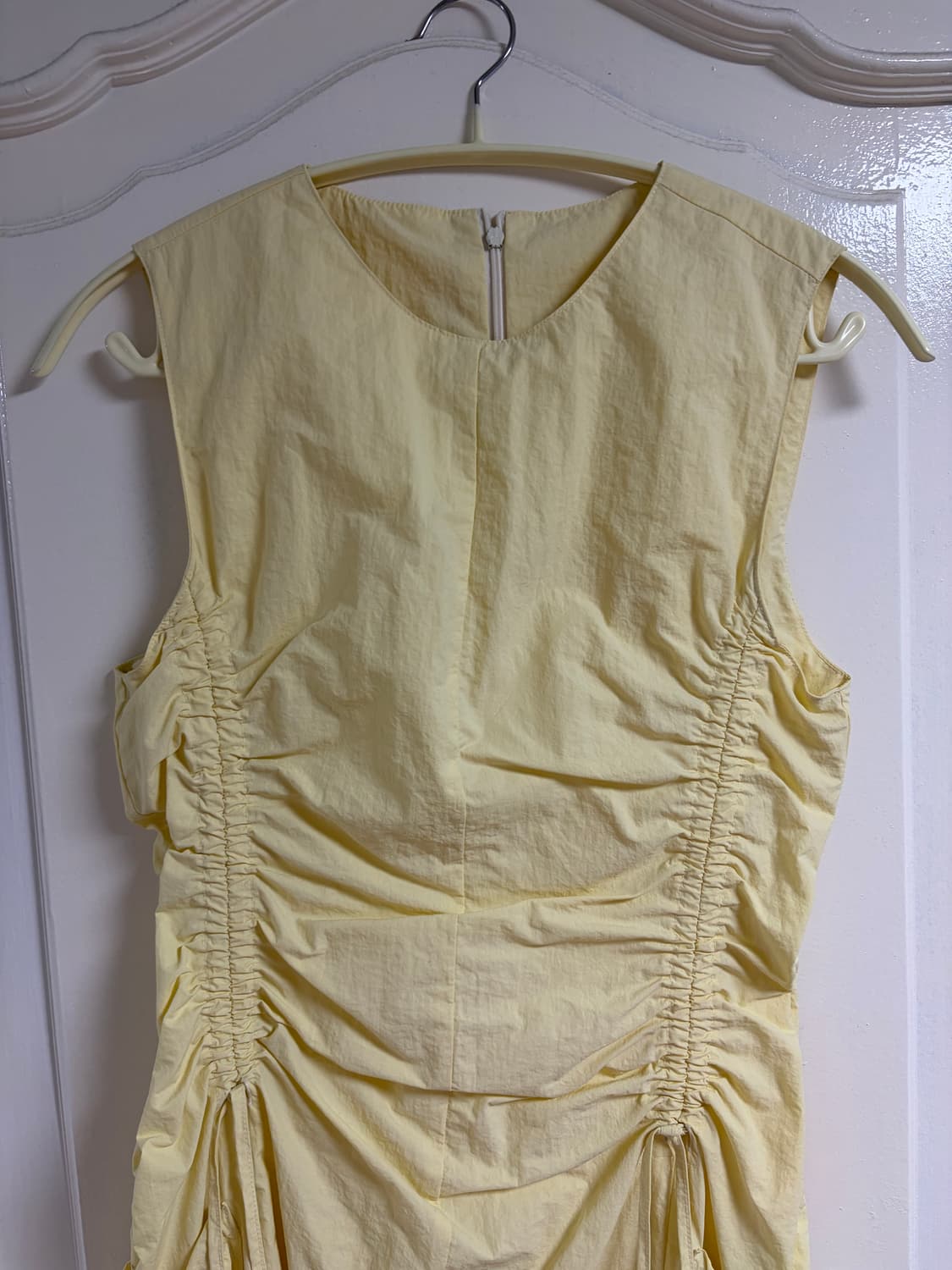 민더리 셔링 슬릿 리본 원피스  상품이미지5