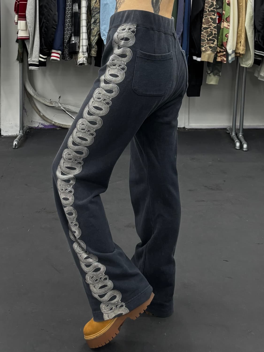 히스테릭 글래머 사이드 스네이크 스웻팬츠 상품이미지2