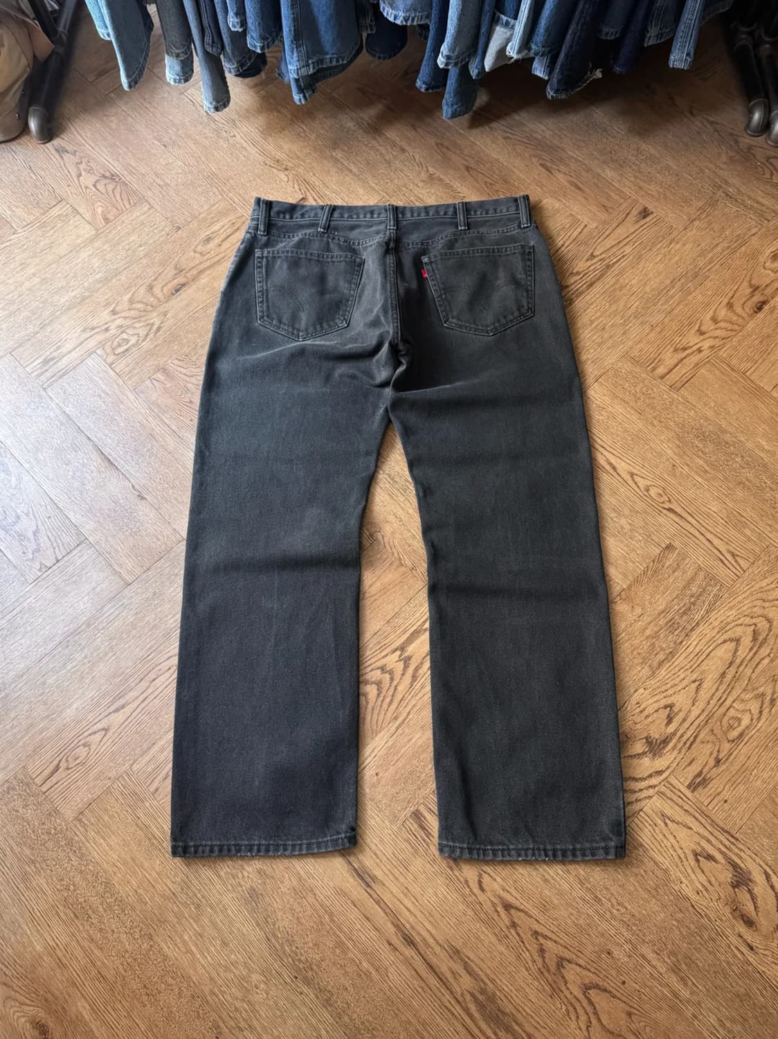 [40]리바이스 505 블랭크탭 빈티지 워싱 흑청 데님 팬츠 상품이미지1