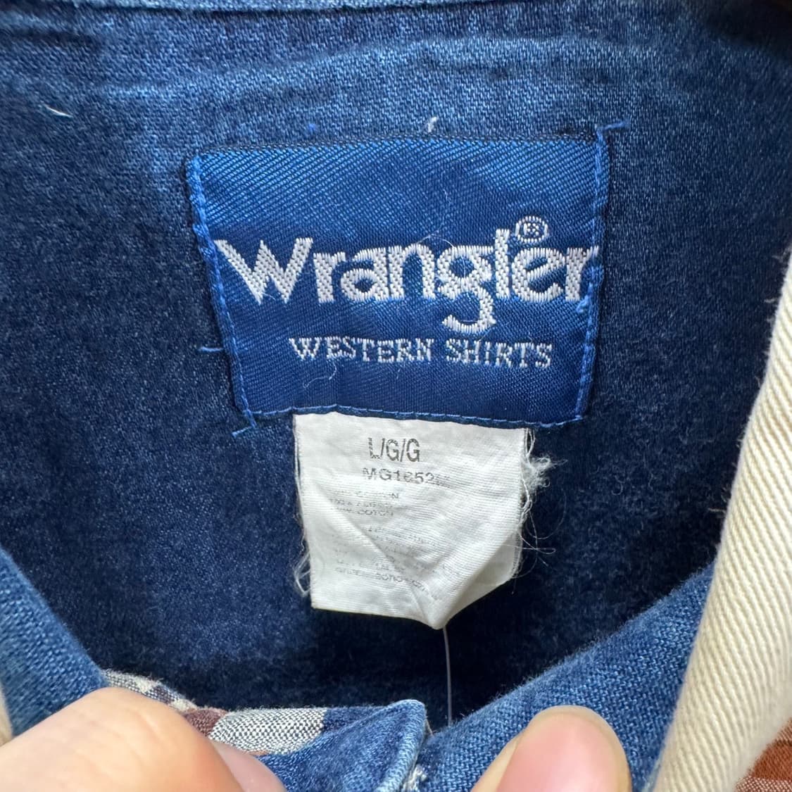 랭글러 플란넬 웨스턴 셔츠 빅 사이즈 체크 패턴 브라운 상품이미지5