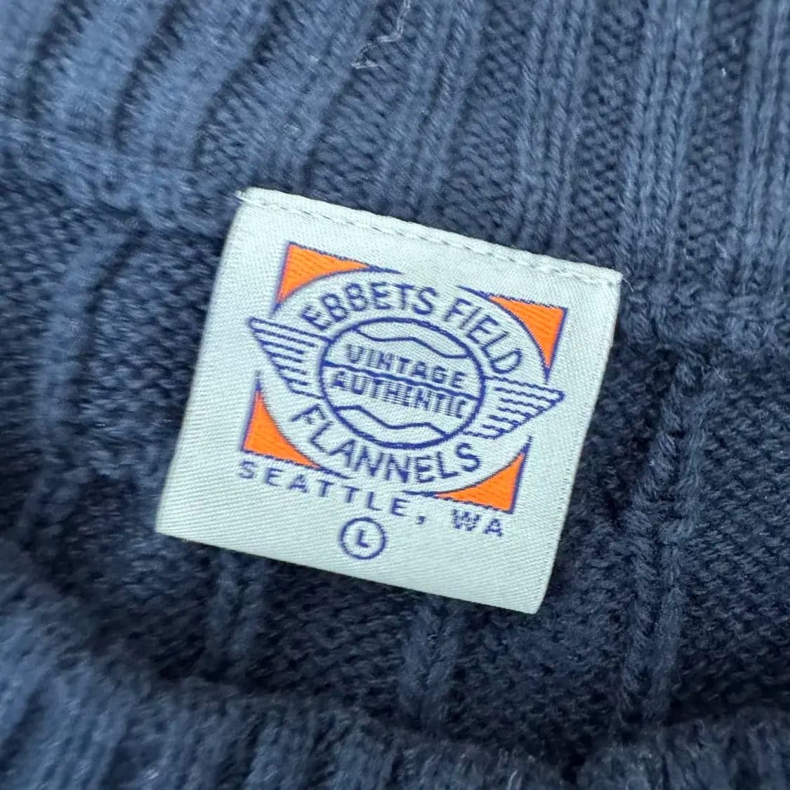 L(105) 이벳필드 케이블 네이비 라운드 니트  상품이미지6