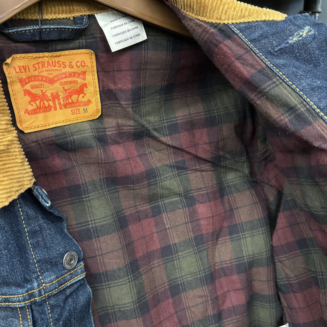 90s 리바이스 타입3 빈티지워싱 블랭킷 라이닝 데님 트러커자켓 N615 상품이미지7