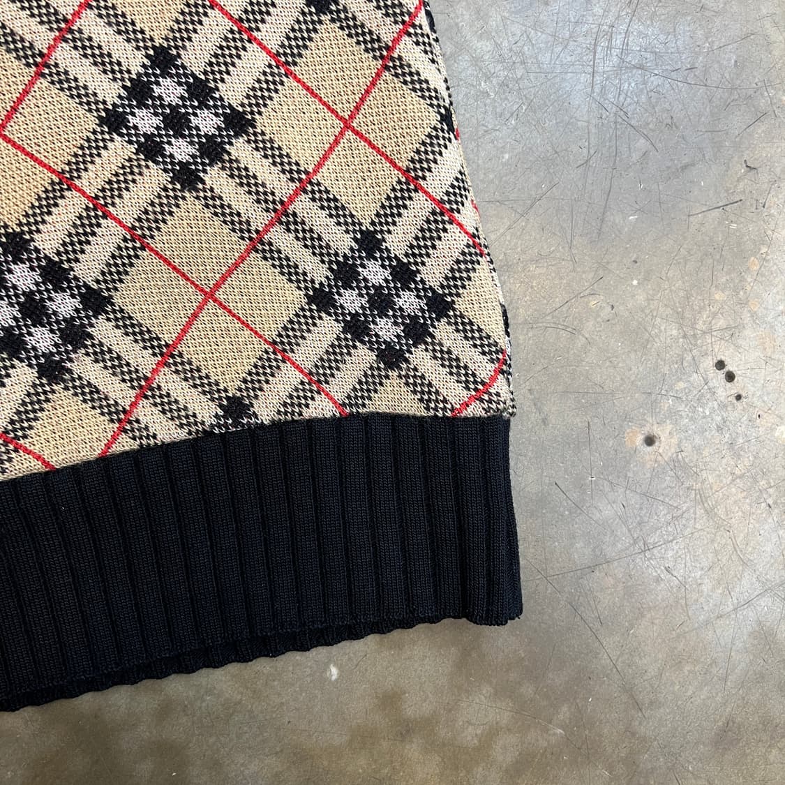 버버리 노바체크 니트 베스트 상품이미지3