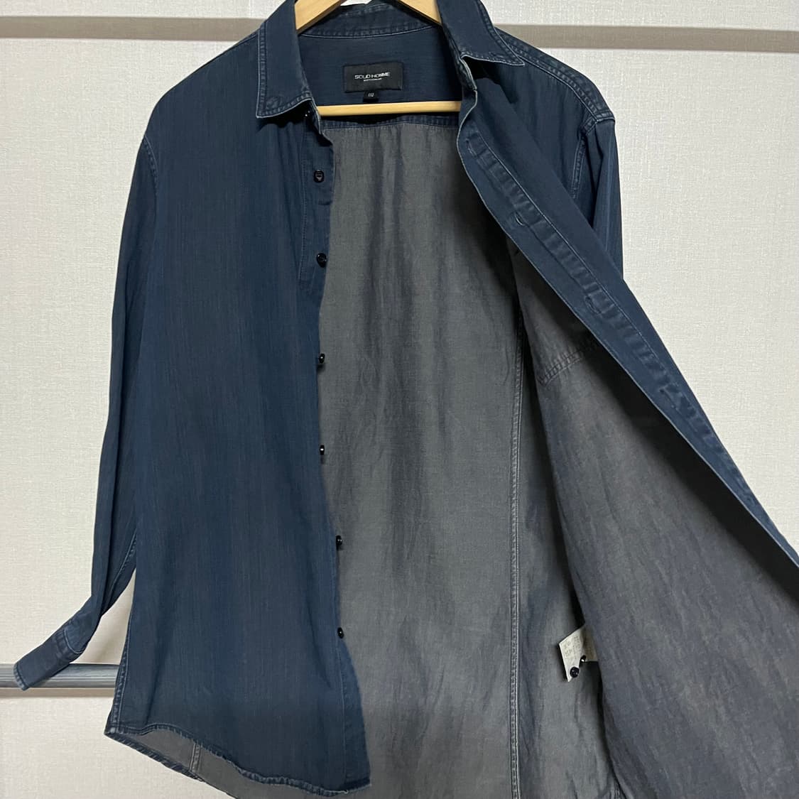 솔리드옴므 워싱 데님 셔츠 상품이미지8