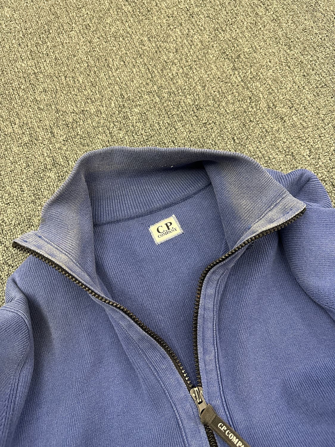 M) CP 컴퍼니 블루 슬림 니트집업 상품이미지5