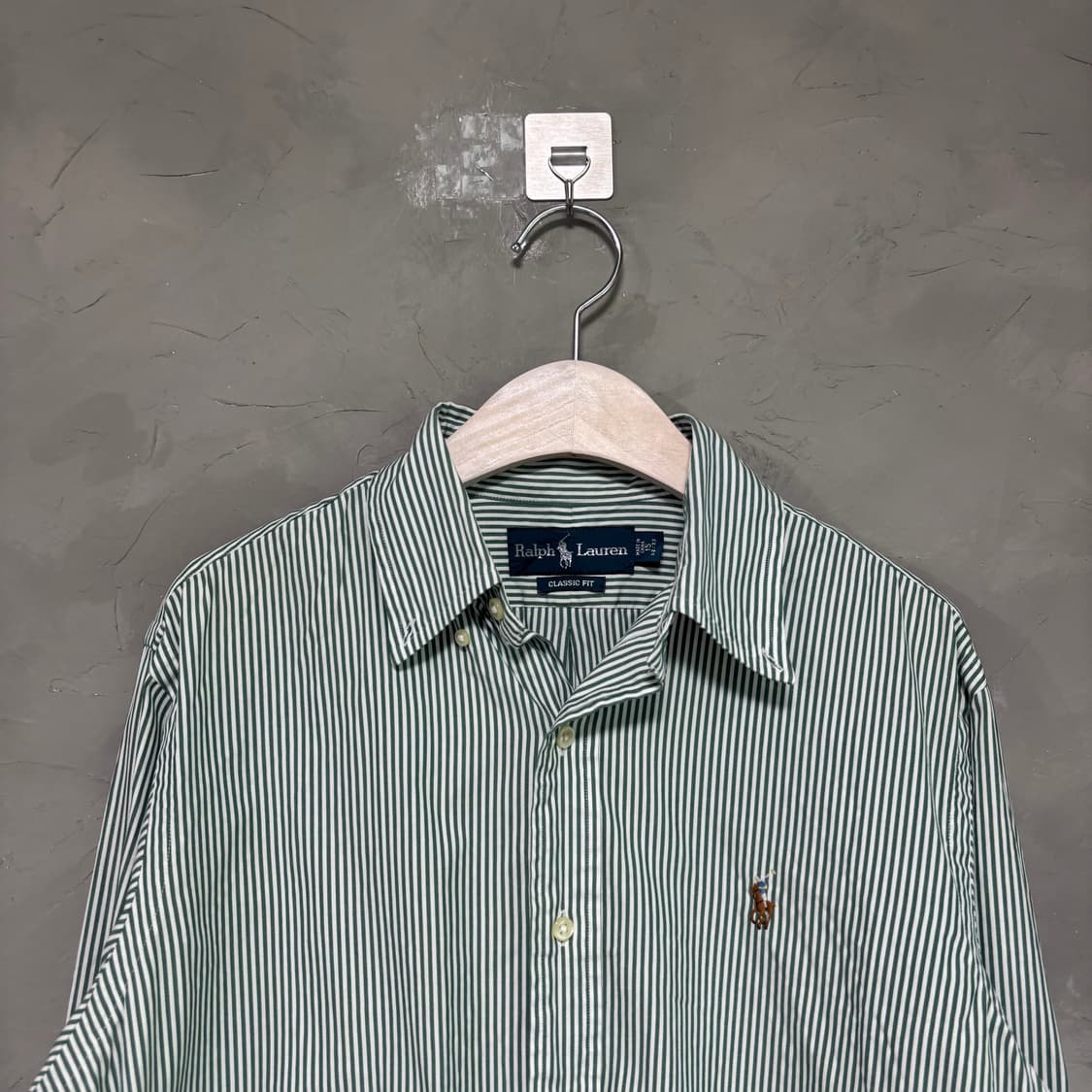 폴로 랄프로렌 스트라이프 셔츠 그린 상품이미지2