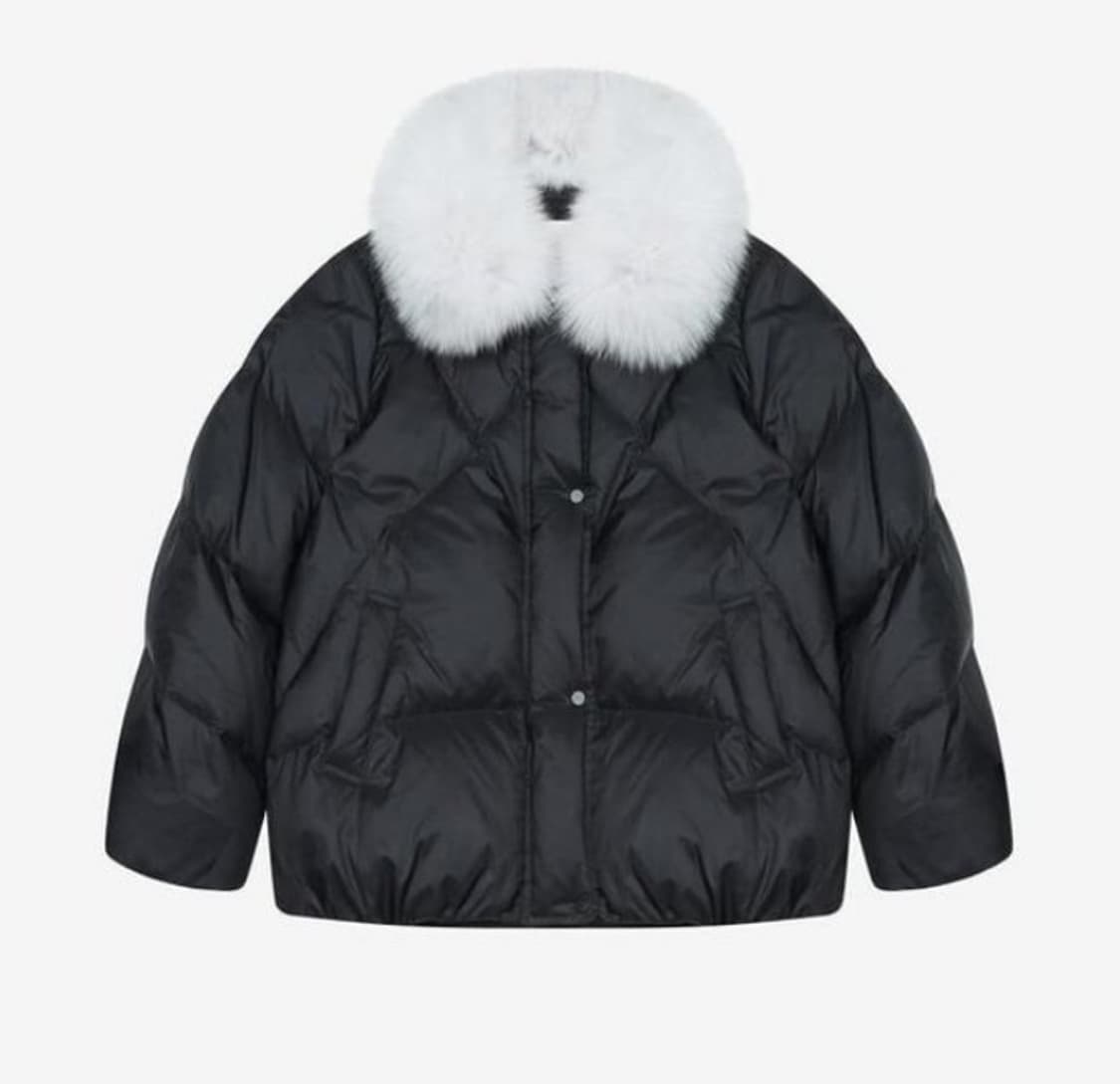 베스띠벨리 폭스퍼 구스 다운 숏 패딩 점퍼 상품이미지1