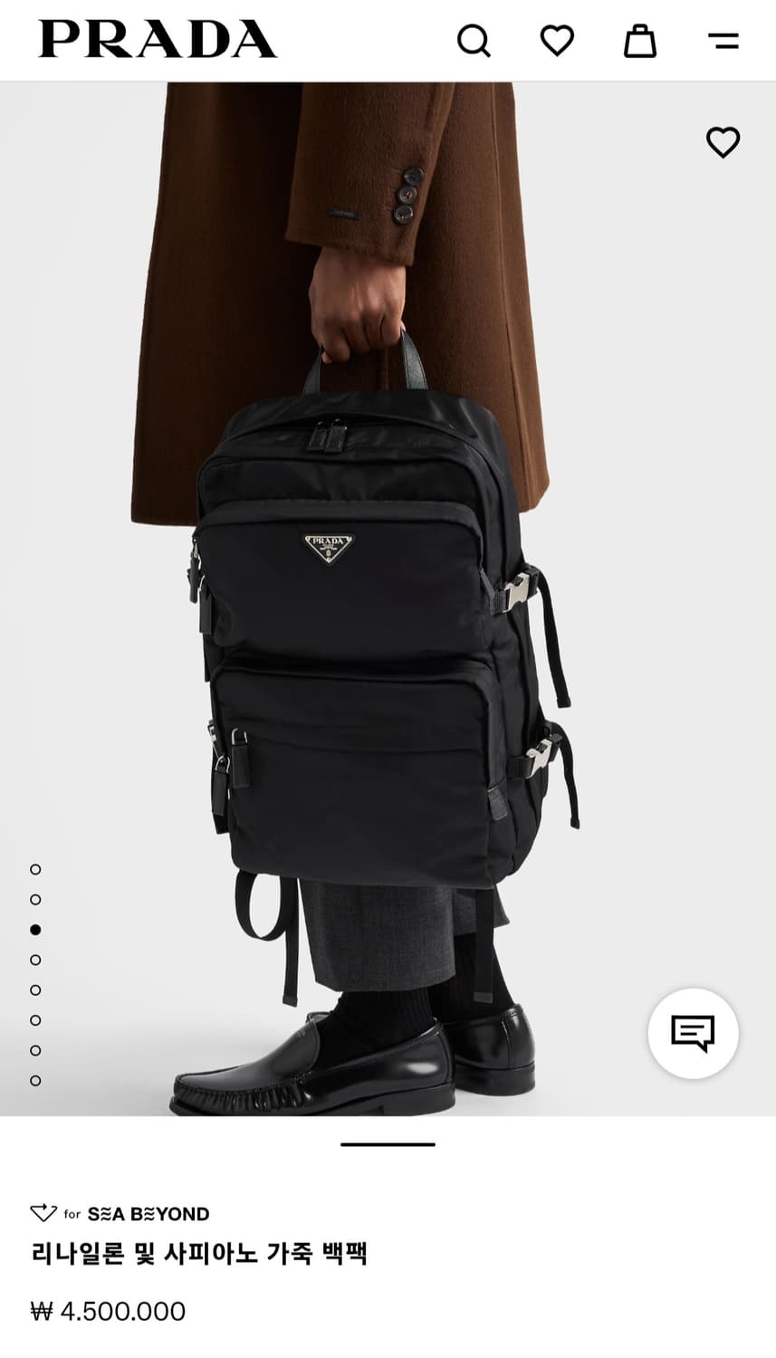 프라다 백팩 2vz101 캐리어백팩 리나일론 사피아노 백팩 상품이미지9