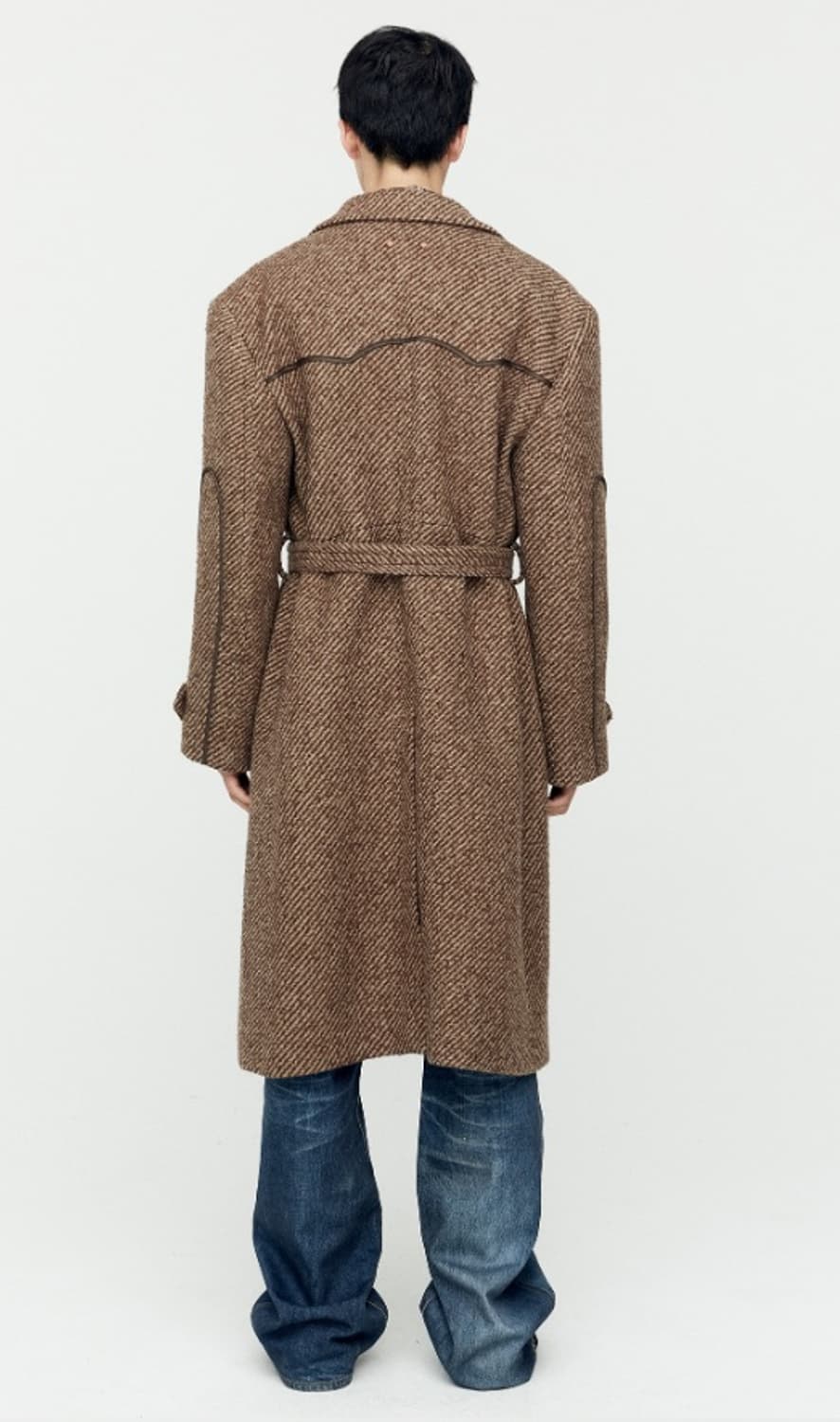 앤더슨벨 더블 트윌 코트 브라운 L 상품이미지3