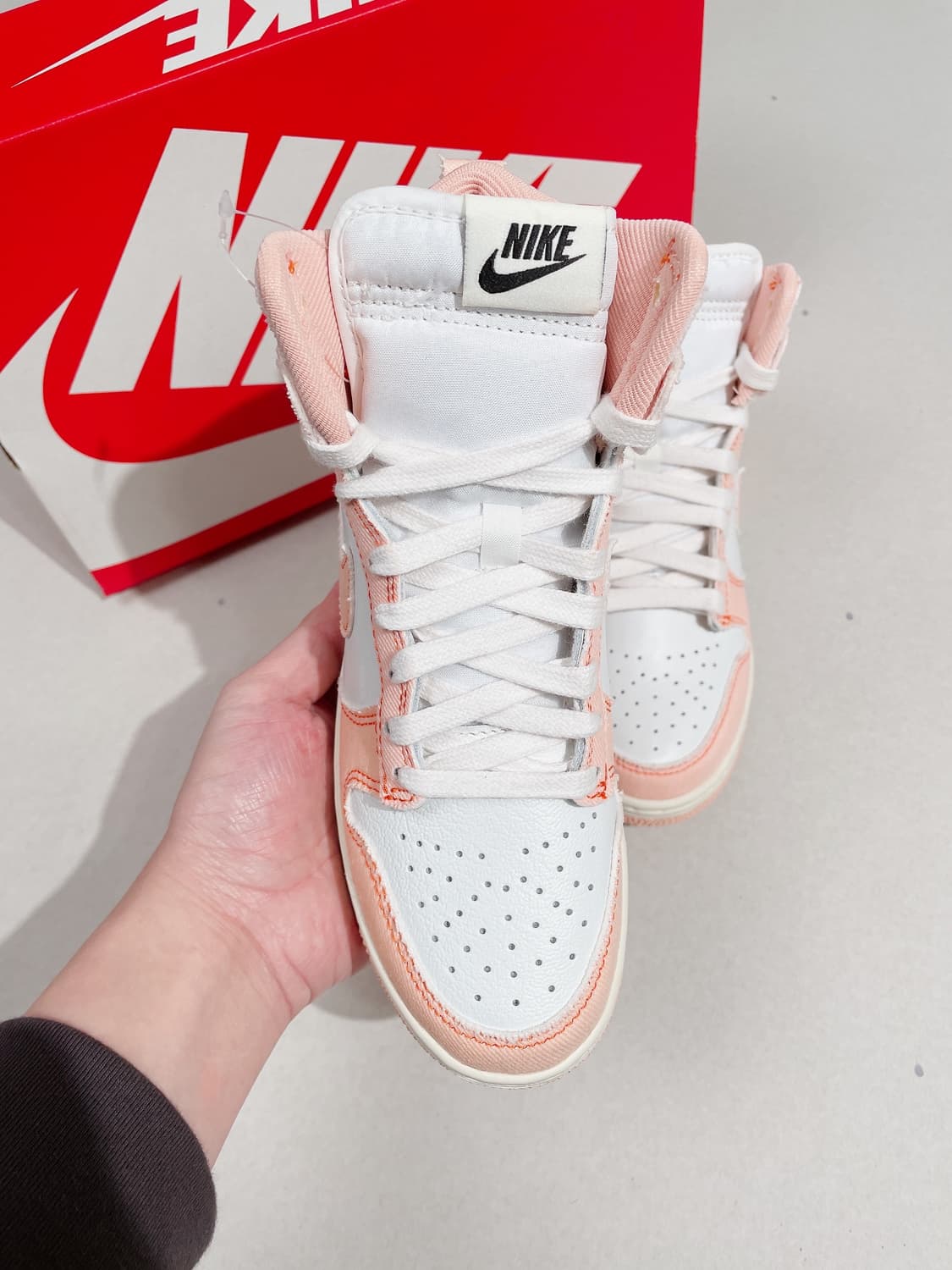 (정품/새상품) 나이키 여성 오렌지 덩크 하이 스니커즈 상품이미지5