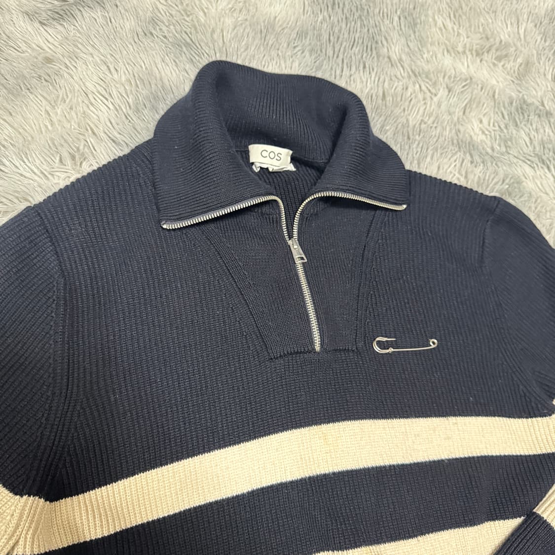 cos 코스 반집업 울 니트 XL사이즈 상품이미지7